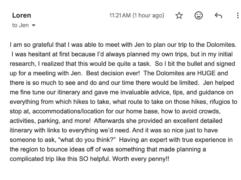 Loren testimonial