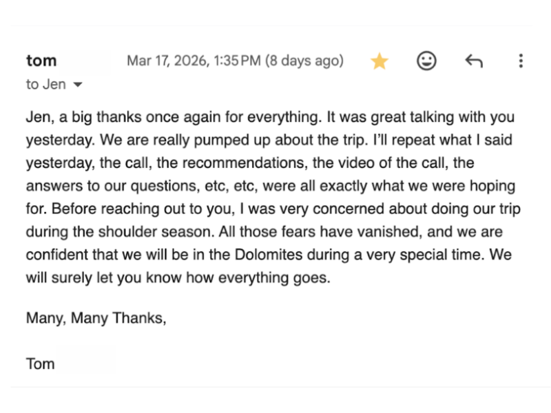 Tom & Friends testimonial