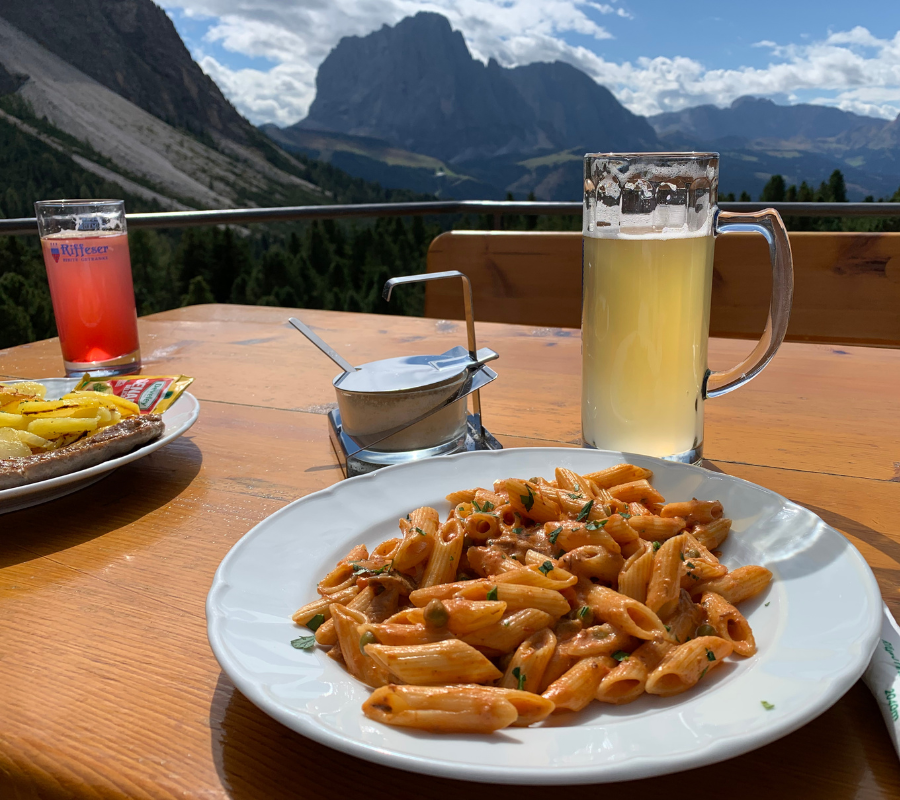 Mountain refuge in the Dolomites