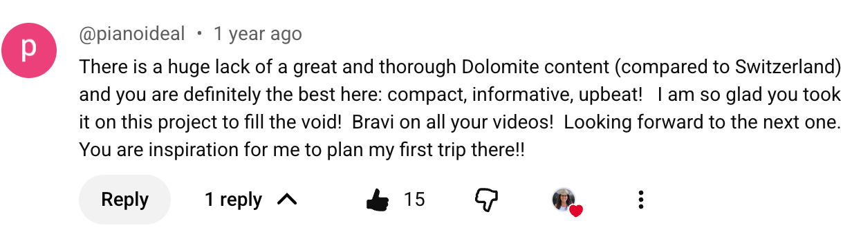 Client testimonial message