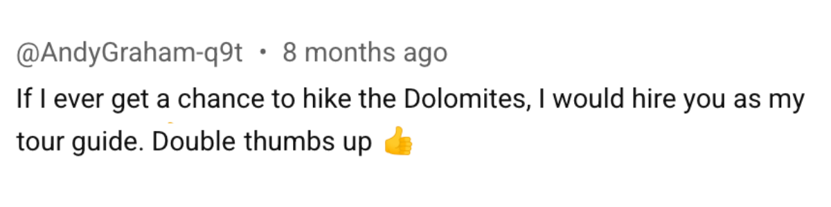 Reader testimonial